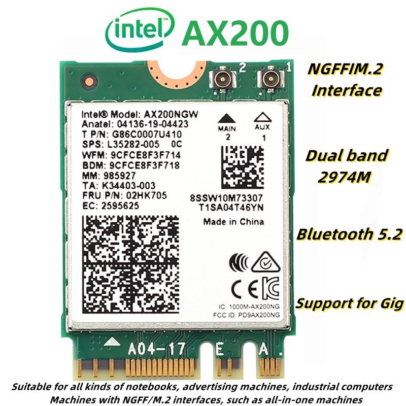    Ʈũ ī,  AX200 M.2 ̽,  5.2, 2.4G, 5Ghz Ʈ PC Ʈũ ī,  6 , 3000Mbps